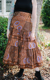 Amber and Blue Tribal - 3-tiered wrap skirt.