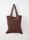 Cowhide and leather tote