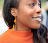 orange and brown earrings