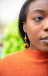 orange and brown earrings