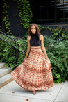 brown boho wrap skirt