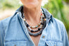 3 layer necklace - neutral colors