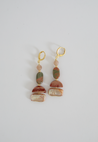 Earthly colored dangle earrings.