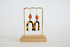 orange and brown earrings